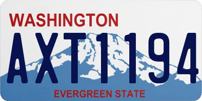 WA license plate AXT1194