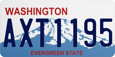 WA license plate AXT1195