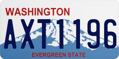 WA license plate AXT1196
