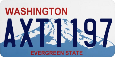 WA license plate AXT1197