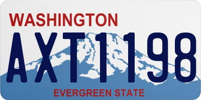WA license plate AXT1198