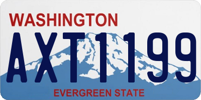 WA license plate AXT1199