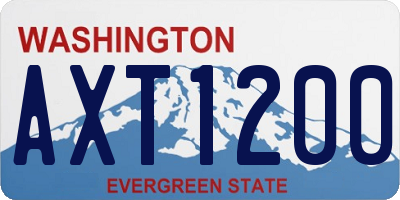 WA license plate AXT1200