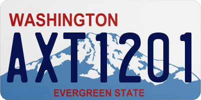 WA license plate AXT1201