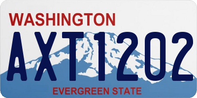 WA license plate AXT1202