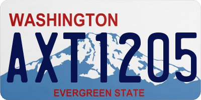 WA license plate AXT1205