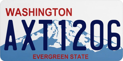 WA license plate AXT1206