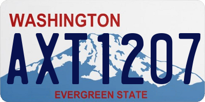 WA license plate AXT1207
