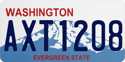 WA license plate AXT1208