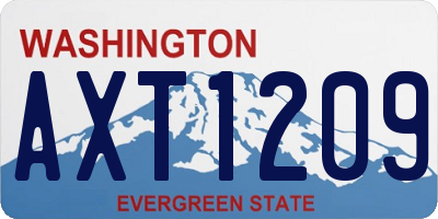 WA license plate AXT1209