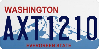 WA license plate AXT1210