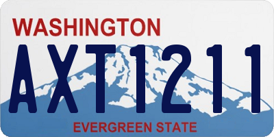 WA license plate AXT1211