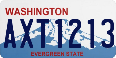 WA license plate AXT1213