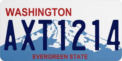 WA license plate AXT1214