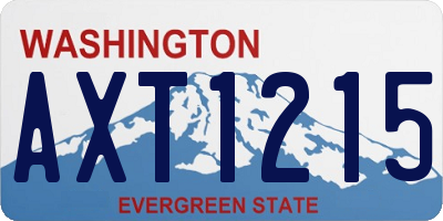 WA license plate AXT1215