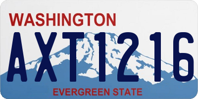 WA license plate AXT1216