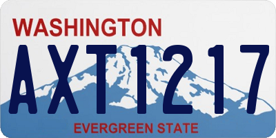 WA license plate AXT1217
