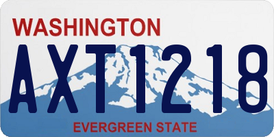 WA license plate AXT1218