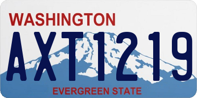 WA license plate AXT1219
