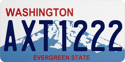 WA license plate AXT1222