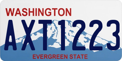 WA license plate AXT1223