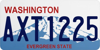 WA license plate AXT1225