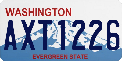 WA license plate AXT1226