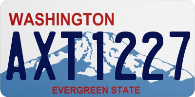 WA license plate AXT1227