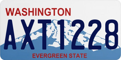 WA license plate AXT1228
