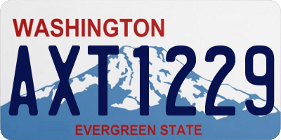 WA license plate AXT1229