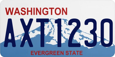 WA license plate AXT1230