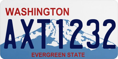 WA license plate AXT1232