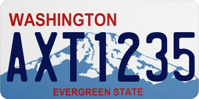 WA license plate AXT1235