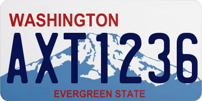 WA license plate AXT1236