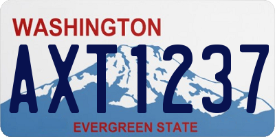 WA license plate AXT1237