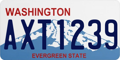 WA license plate AXT1239