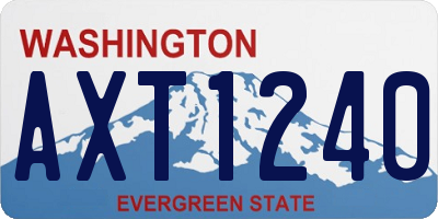 WA license plate AXT1240