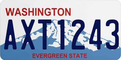 WA license plate AXT1243