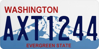 WA license plate AXT1244