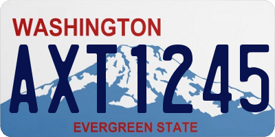 WA license plate AXT1245