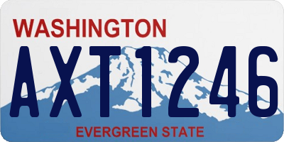 WA license plate AXT1246