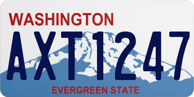 WA license plate AXT1247