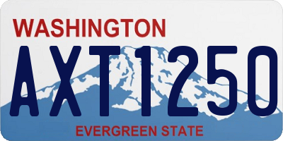 WA license plate AXT1250