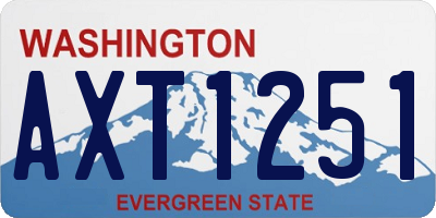 WA license plate AXT1251
