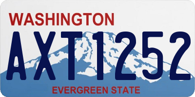 WA license plate AXT1252