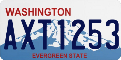 WA license plate AXT1253