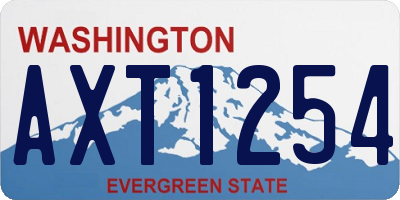 WA license plate AXT1254