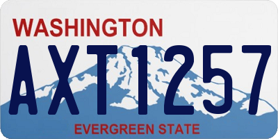 WA license plate AXT1257