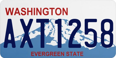 WA license plate AXT1258