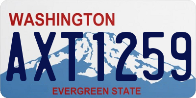 WA license plate AXT1259